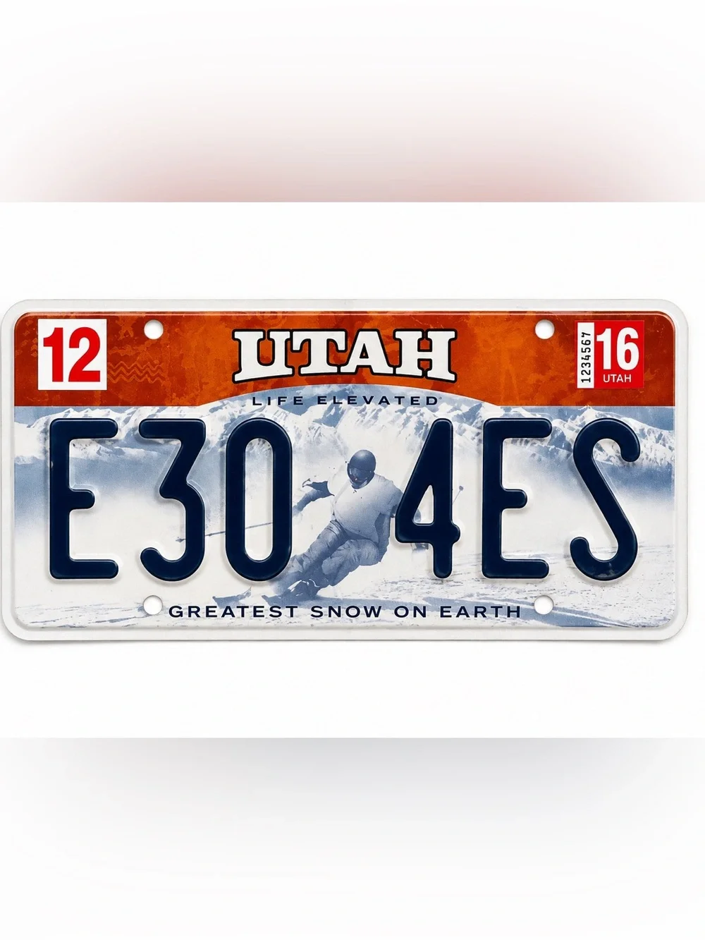 Utah Greatest Snow On Earth License Plate